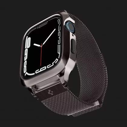 Чохол-ремінець Spigen Metal Fit Pro для Apple Watch 44/45mm (Graphite) в Берегові