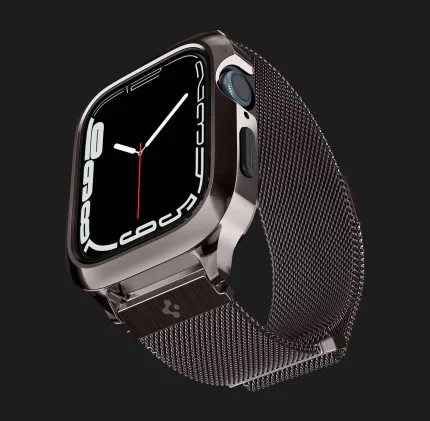Чохол-ремінець Spigen Metal Fit Pro для Apple Watch 44/45mm (Graphite)