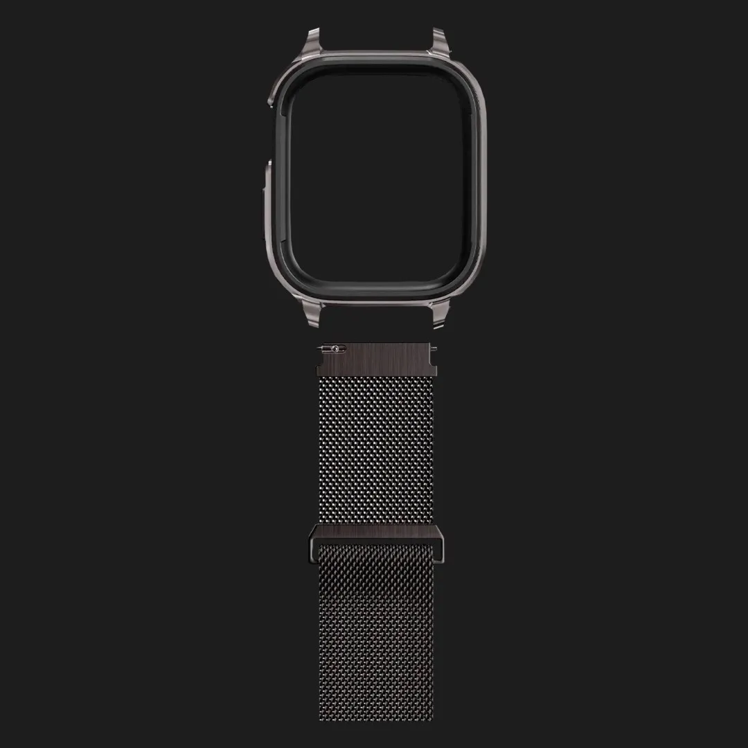 Чехол-ремешок Spigen Metal Fit Pro для Apple Watch 44/45mm (Graphite)