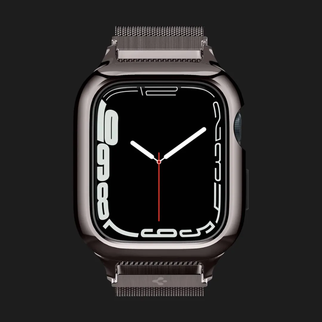 Чехол-ремешок Spigen Metal Fit Pro для Apple Watch 44/45mm (Graphite)