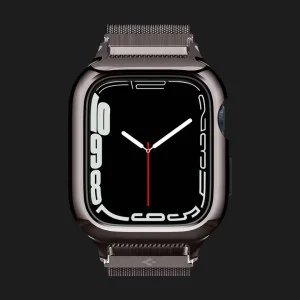 Чехол-ремешок Spigen Metal Fit Pro для Apple Watch 44/45mm (Graphite) в Сваляве