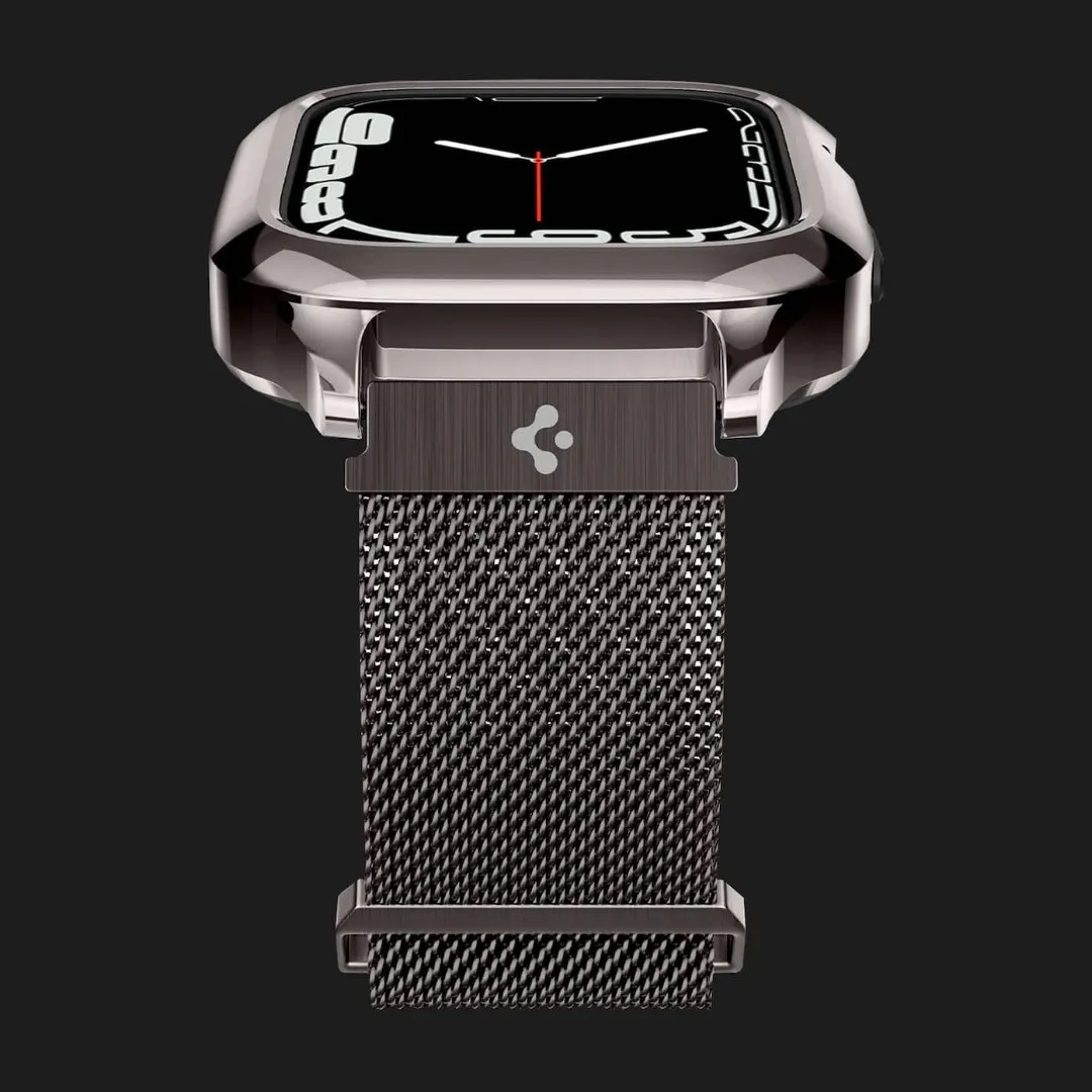 Чехол-ремешок Spigen Metal Fit Pro для Apple Watch 44/45mm (Graphite)