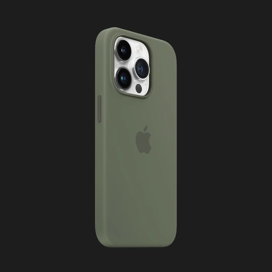 Оригінальний чохол Apple Silicone Case with MagSafe для iPhone 14 Pro (Olive) (MQUH3)