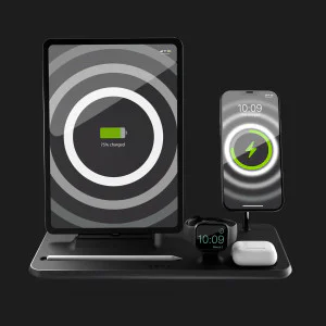 Безпровідна зарядка Zens 4-in-1 iPad with MagSafe Wireless Charger (Black) (ZEDC21B/00) в Хмельницькому
