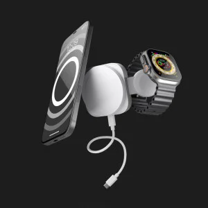Беспроводная зарядка Zens 2-in-1 MagSafe + Watch Travel Charger (White) (ZEDC24W/00) в Белой Церкви