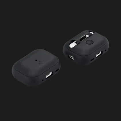 Чохол Spigen Silicone Fit для AirPods Pro (2nd/1st gen) (Black) (ACS05479) в Дніпрі