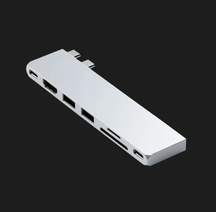 Satechi Aluminum USB-C Pro Hub Slim Adapter (ST-HUCPHSS) (Silver)