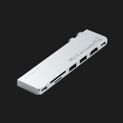 Satechi Aluminum USB-C Pro Hub Slim Adapter (ST-HUCPHSS) (Silver) у Львові