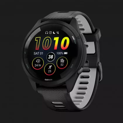 Garmin Forerunner 265 Black Bezel and Case with Black/Powder Gray Silicone Band в Дубно