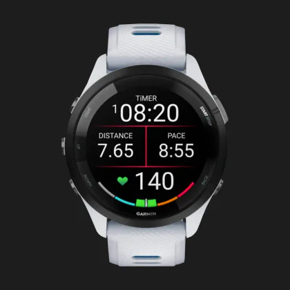 Garmin Forerunner 265 Black Bezel with Whitestone Case and Whitestone/Tidal Blue Silicone Band в Новому Роздолі