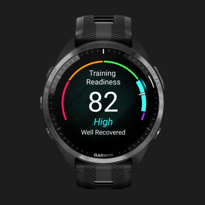 Garmin Forerunner 965 Carbon Gray DLC Titanium Bezel, Black Case, Black/Powder Gray Silicone Band у Вараші