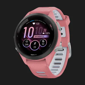 Garmin Forerunner 265S Black Bezel with Light Pink Case and Light Pink/Whitestone Silicone Band в Бродах
