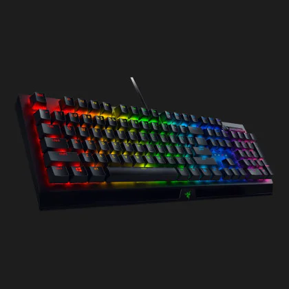 Клавіатура ігрова Razer BlackWidow V3 RGB Green Switch USB (Black) (RZ03-03540800-R3R1) в Сваляві