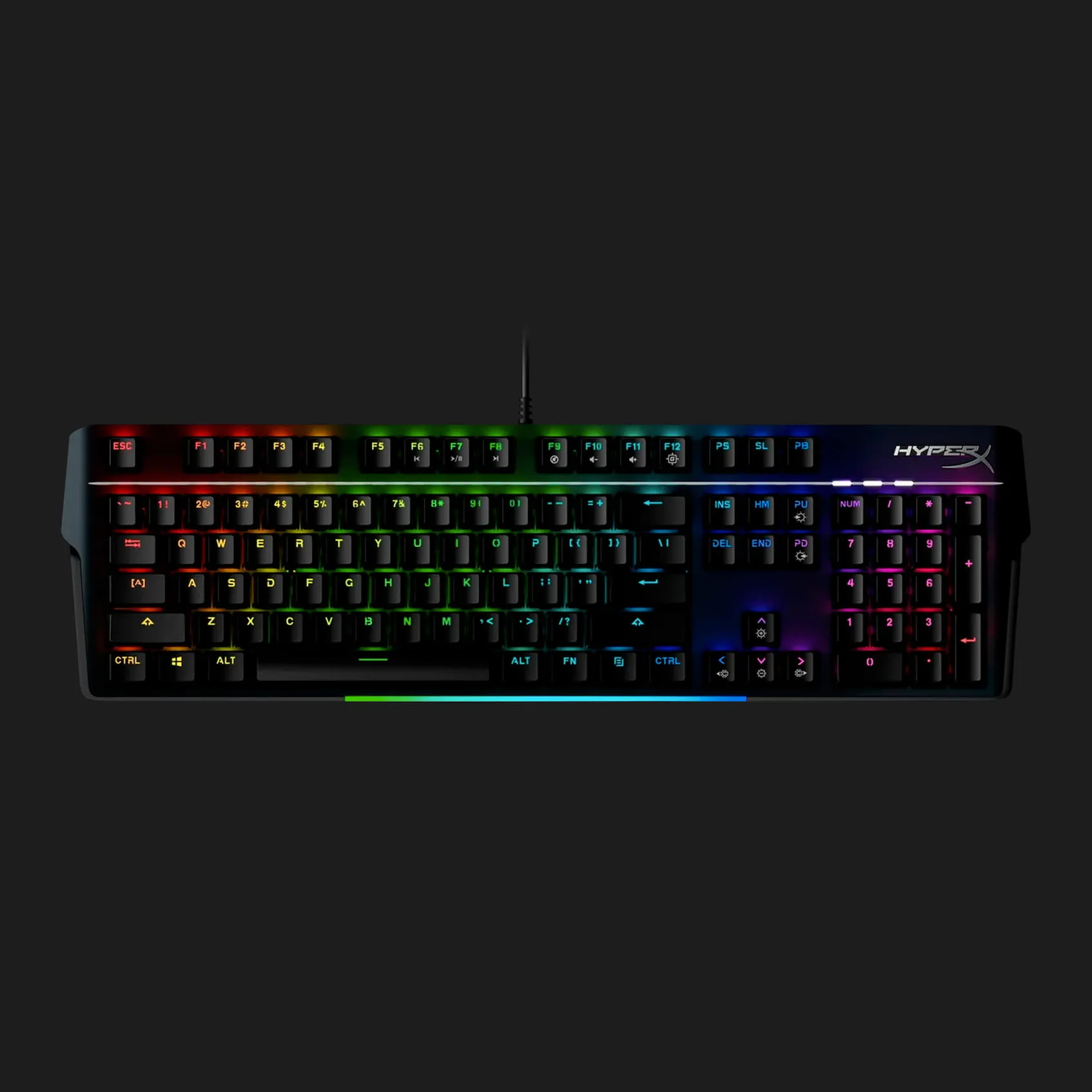 Клавіатура ігрова HyperX Alloy MKW100 TTC Red USB RGB (Black) (UA)