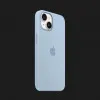Оригинальный чехол Apple Silicone Case with MagSafe для iPhone 14 (Sky) (MQU93)