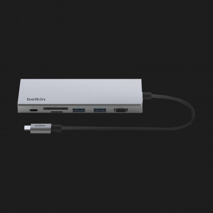 Belkin USB-С 7in1 Multiport Dock (wirh Ethernet) (Space Gray) (INC009BTSGY)