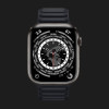 Apple Watch Series 7 45mm Space Black Titanium Case with Black Leather Link (ML8V3)