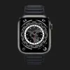Apple Watch Series 7 45mm Space Black Titanium Case with Black Leather Link (ML8V3)