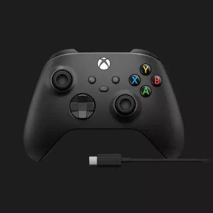 Геймпад Microsoft Xbox Series X/S Wireless Controller Carbon Black + Cable в Хусті