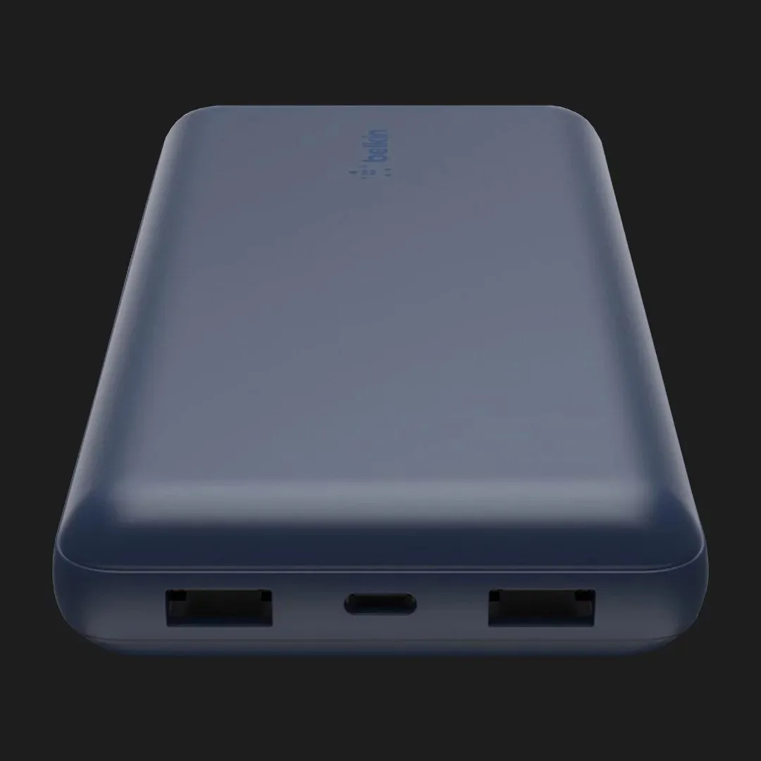 Портативний акумулятор павербанк Belkin 10000mAh, 15W Dual USB-A, USB-C (Blue)