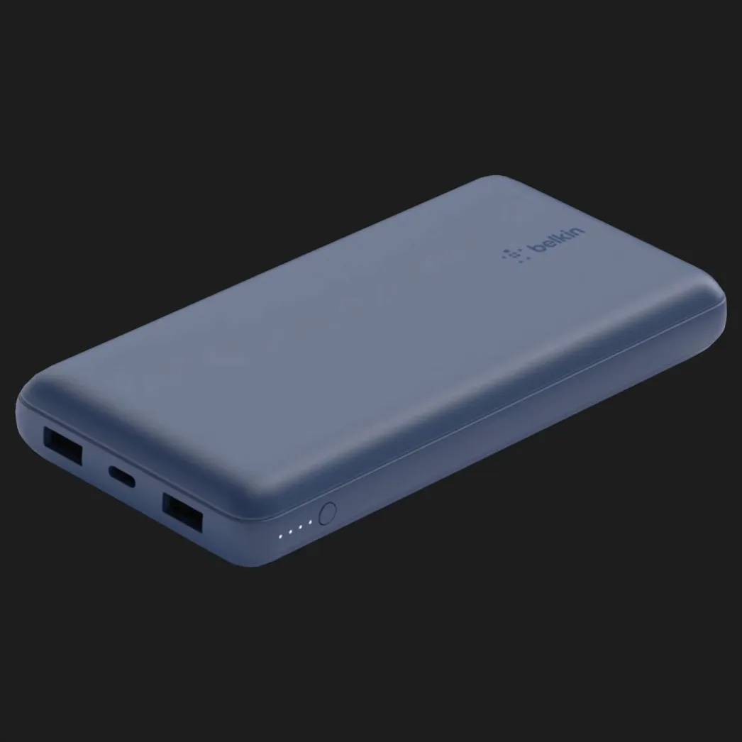 Портативный аккумулятор павербанк Belkin 10000mAh, 15W Dual USB-A, USB-C (Blue)