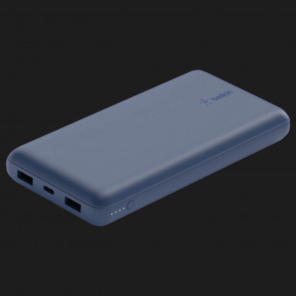 Портативний акумулятор павербанк Belkin 10000mAh, 15W Dual USB-A, USB-C (Blue)