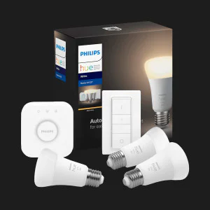 Стартовий комплект Philips Hue White (Bridge, Dimmer, лампа E27, 3шт) в Чернівцях
