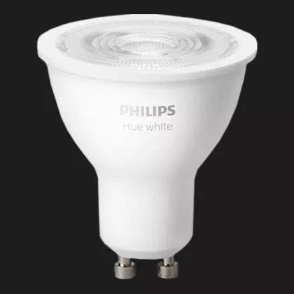 Розумна лампа Philips Hue GU10, 5.2W(57Вт), 2700K, Bluetooth, з димером (White) в Дубно
