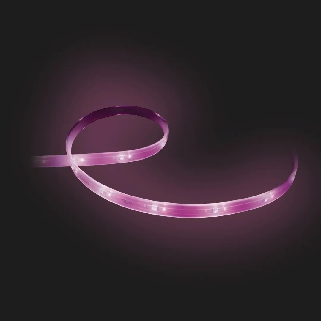 Розумна світлодіодна стрічка Philips Hue Plus, 0.5W (20Вт), 2000K-6500K, подовжувач, 1м