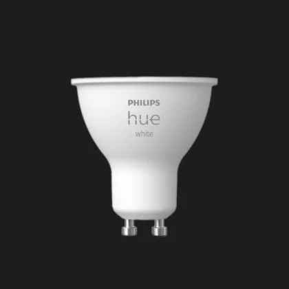 Розумна лампа Philips Hue GU10, 5.2W(57Вт), 2700K, Bluetooth, з димером (White) в Стрию