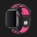 Оригінальний ремінець для Apple Watch 42/44/45/49 mm Nike Sport Band (Black/Pink Blast)