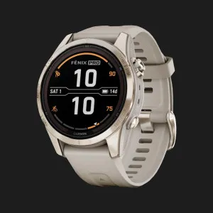 б/у Garmin Fenix 7S Pro Sapphire Solar Soft Gold with Light Sand Band (010-02776-14/15) в Дрогобыче