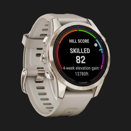 Garmin Fenix 7S Pro Sapphire Solar Soft Gold with Light Sand Band у Запоріжжі