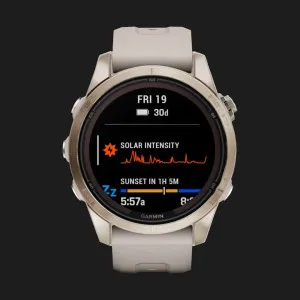 б/у Garmin Fenix 7S Pro Sapphire Solar Soft Gold with Light Sand Band (010-02776-14/15) в Дрогобыче