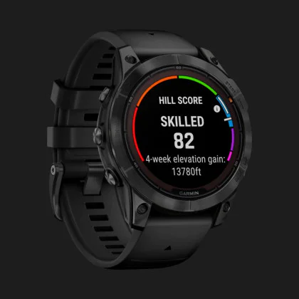 Garmin Fenix 7 Pro Sapphire Solar Carbon Gray DLC Titanium with Black Band в Харькове