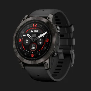 Garmin Epix Pro (Gen 2) Sapphire 47mm Carbon Gray DLC Titanium with Black Band в Бердичеві