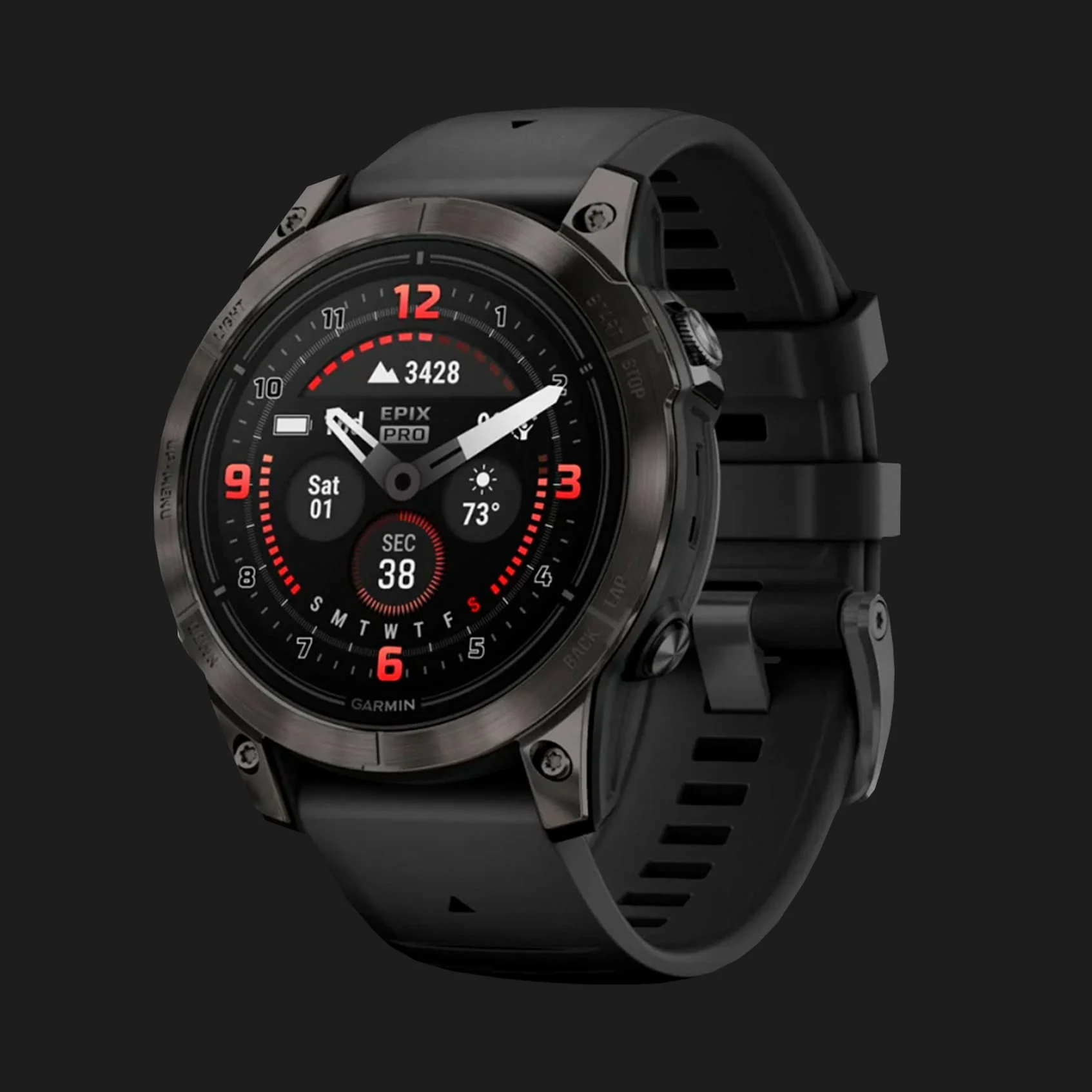 Garmin Epix Pro (Gen 2) Sapphire 47mm Carbon Gray DLC Titanium with Black Band
