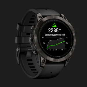 Garmin Epix Pro (Gen 2) Sapphire 47mm Carbon Gray DLC Titanium with Black Band в Бердичеві