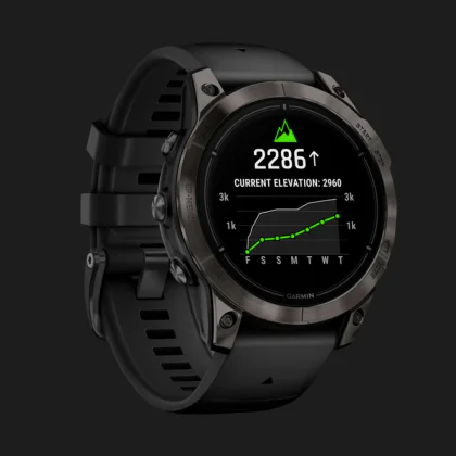 Garmin Epix Pro (Gen 2) Sapphire 47mm Carbon Gray DLC Titanium with Black Band в Нетішині