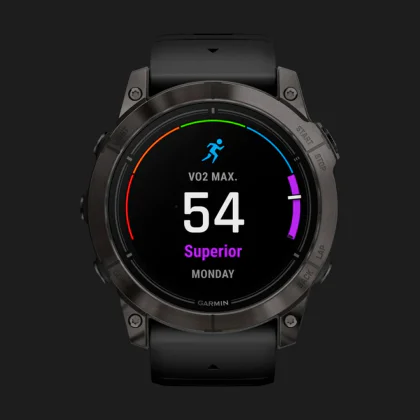 Garmin Epix Pro (Gen 2) Sapphire 51mm Carbon Gray DLC Titanium with Black Band в Нетішині