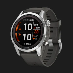 Garmin Fenix 7S Pro Solar Silver with Graphite Band в Бродах