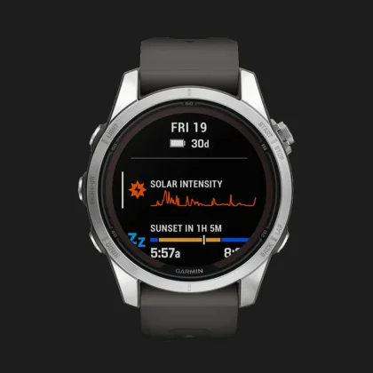 Garmin Fenix 7S Pro Solar Silver with Graphite Band в Новом Роздоле