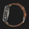 Garmin Fenix 7 Pro Sapphire Solar Titanium with Chestnut Leather Band