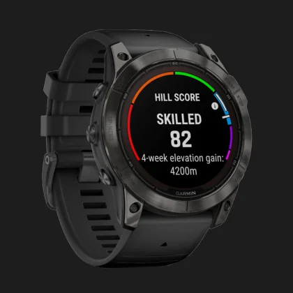 Garmin Fenix 7X Pro Sapphire Solar Carbon Gray DLC Titanium with Black Band в Києві