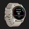 Garmin Fenix 7S Pro Sapphire Solar Soft Gold with Limestone Leather Band