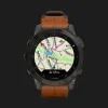 Garmin Epix (Gen 2) Sapphire Black Titanium with Chestnut Leather Band