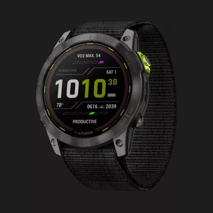 GarminEnduro2CarbonGrayDLCTitaniumwithBlackUltraFitNylonStrap