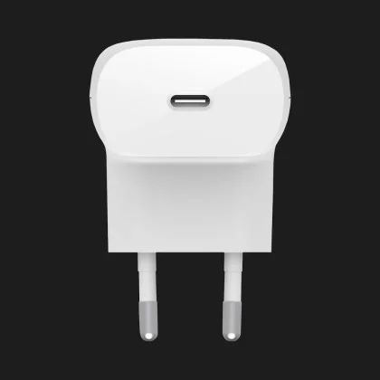 Зарядний пристрій Belkin 30W USB-С GAN PD PPS (White)