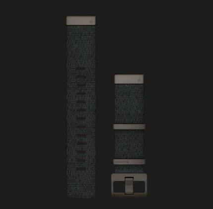 Ремінець Garmin MARQ, QuickFit 22mm, Jacquard-weave Nylon Strap (Heathered Black) (010-12738-03)