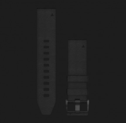Ремешок Garmin 22mm QuickFit Black Leather Band (010-12740-01)